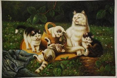 unknow artist cats 034 Germany oil painting art